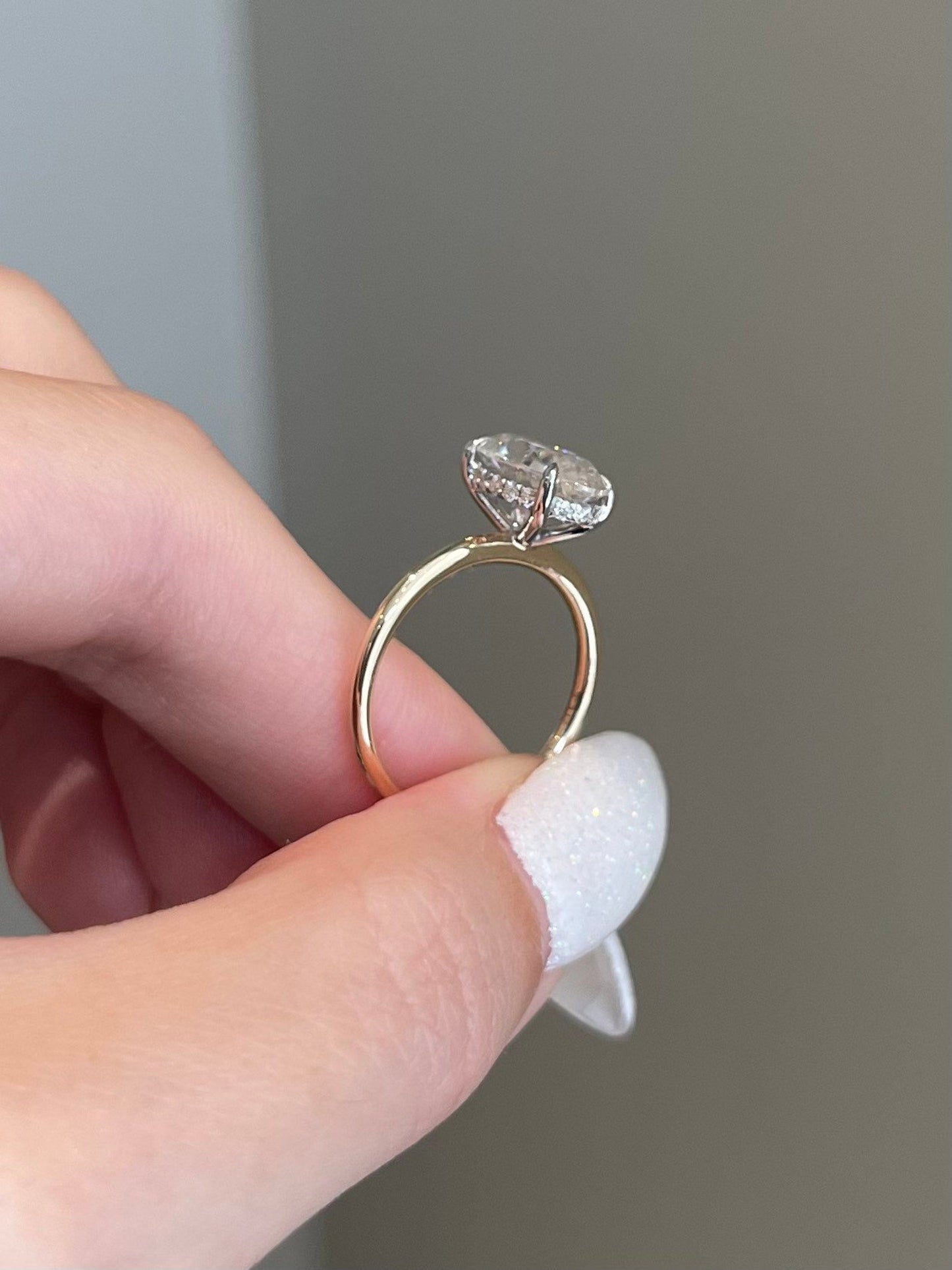 Ryan- 3.0 CT Oval Hidden Halo Moissanite Ring