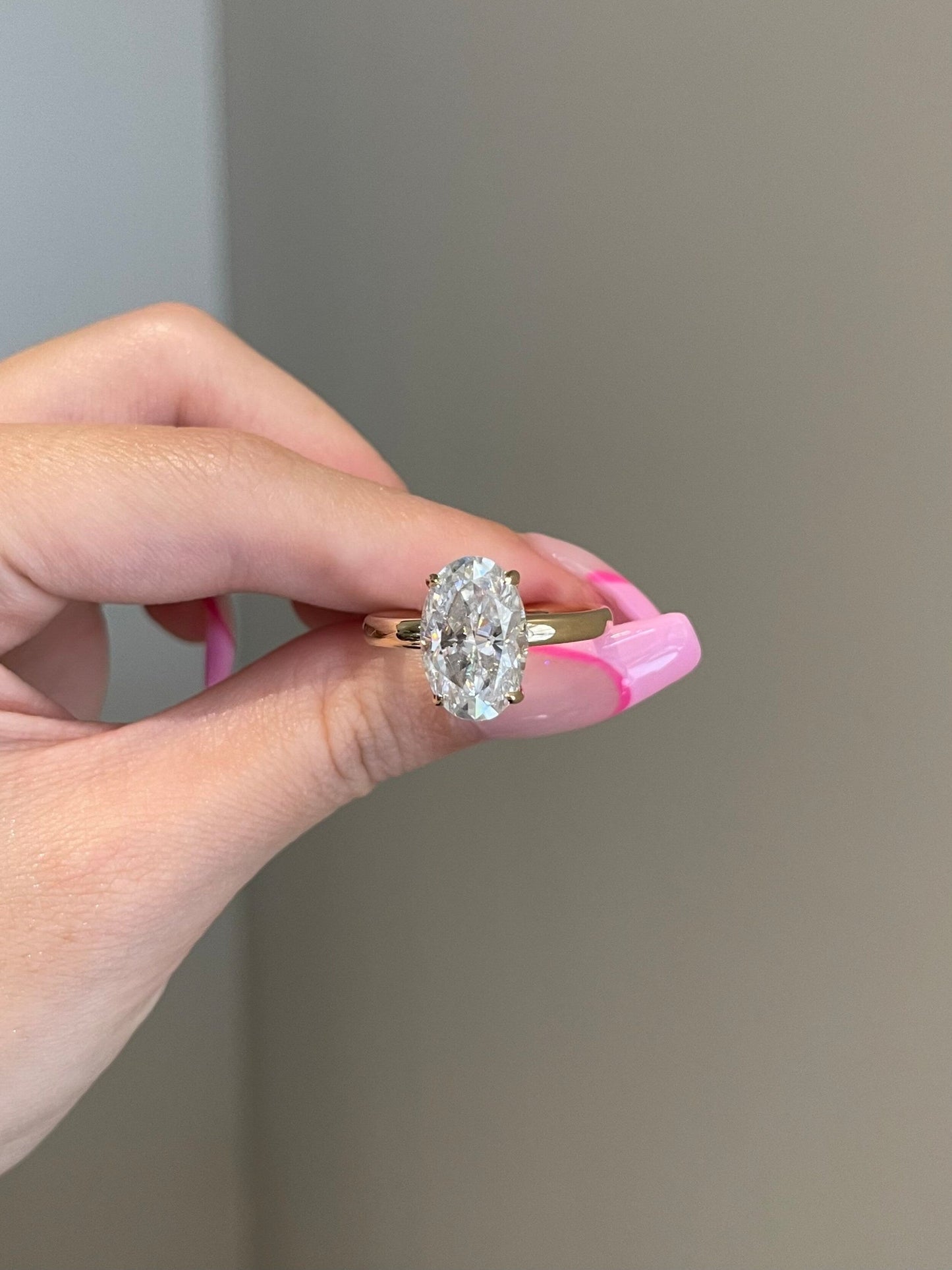Brandon- 7.0 CT Oval Solitaire Moissanite Ring