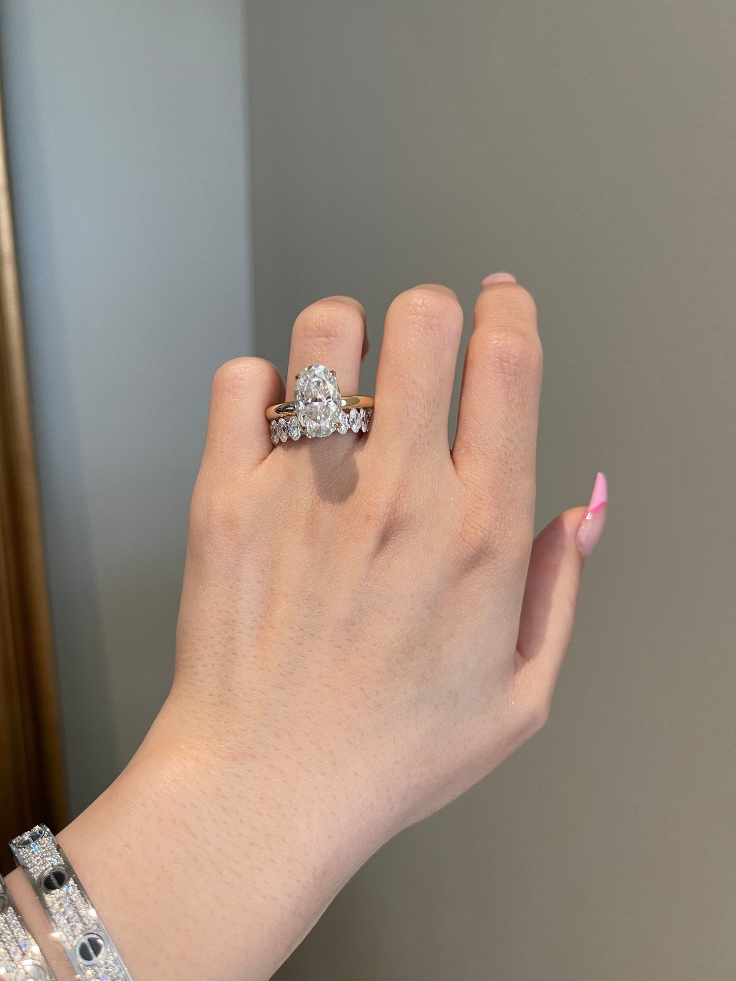 Brandon- 7.0 CT Oval Solitaire Moissanite Ring