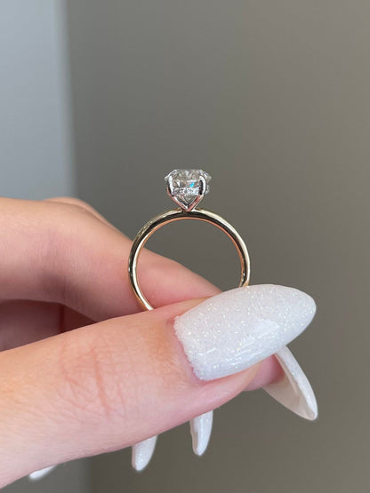Ryan- 3.0 CT Oval Hidden Halo Moissanite Ring