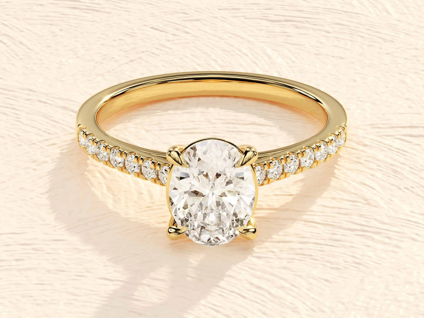 Roger- 1.0 CT-2.0 CT Oval Pave Moissanite Ring