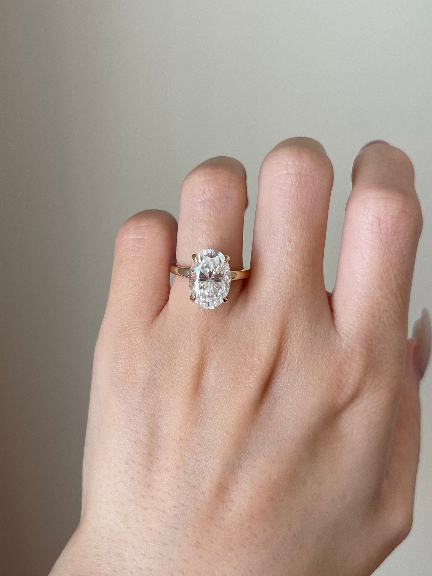Douglas- 5.0 CT Oval Hidden Halo Moissanite Ring