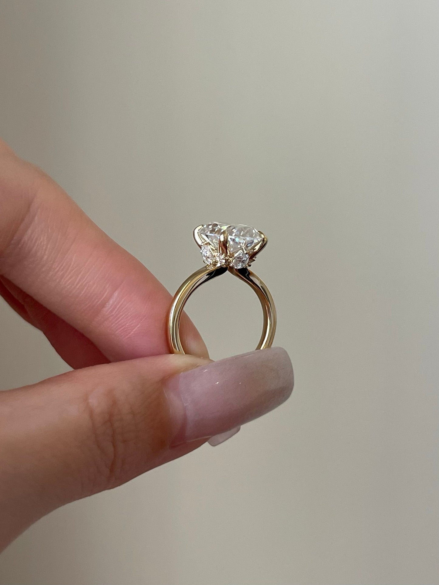 Douglas- 5.0 CT Oval Hidden Halo Moissanite Ring