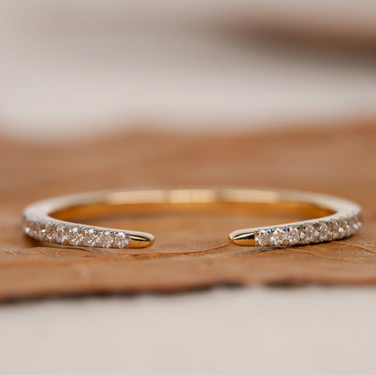 Isaiah-0.1 CTW Round Open Wedding Band