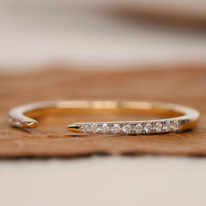 Isaiah-0.1 CTW Round Open Wedding Band