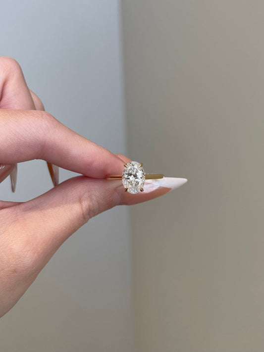 Edward- 3.0 CT Oval Hidden Halo Moissanite Ring