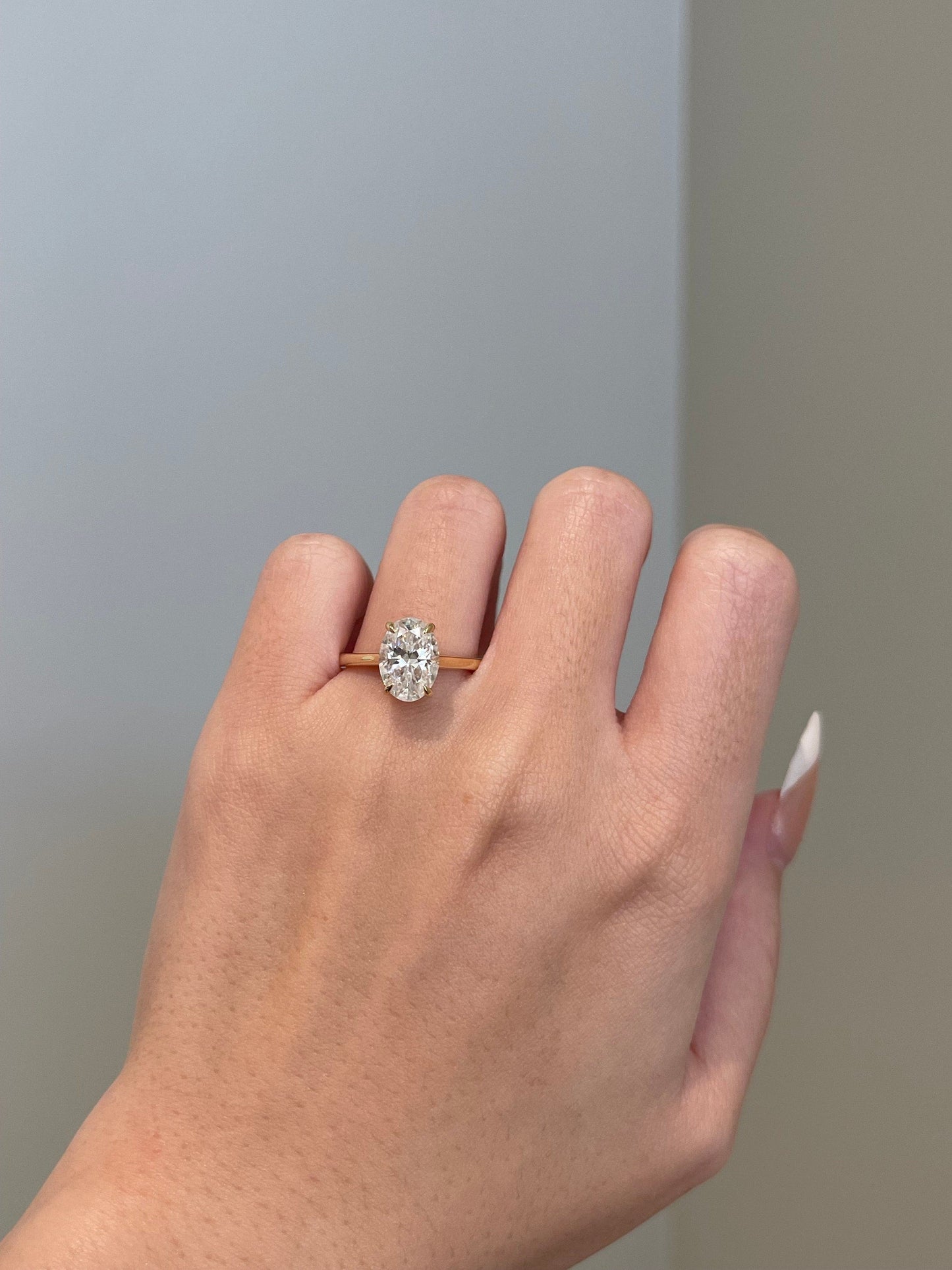 Edward- 3.0 CT Oval Hidden Halo Moissanite Ring