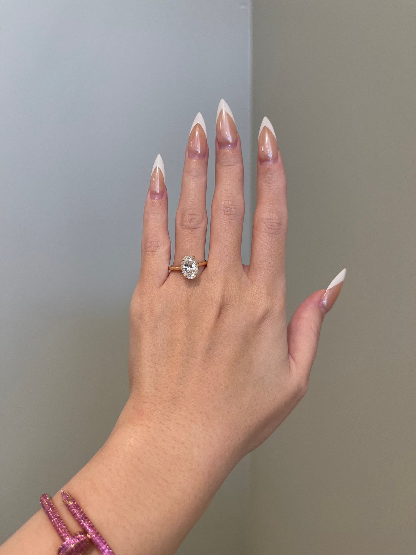 Edward- 3.0 CT Oval Hidden Halo Moissanite Ring