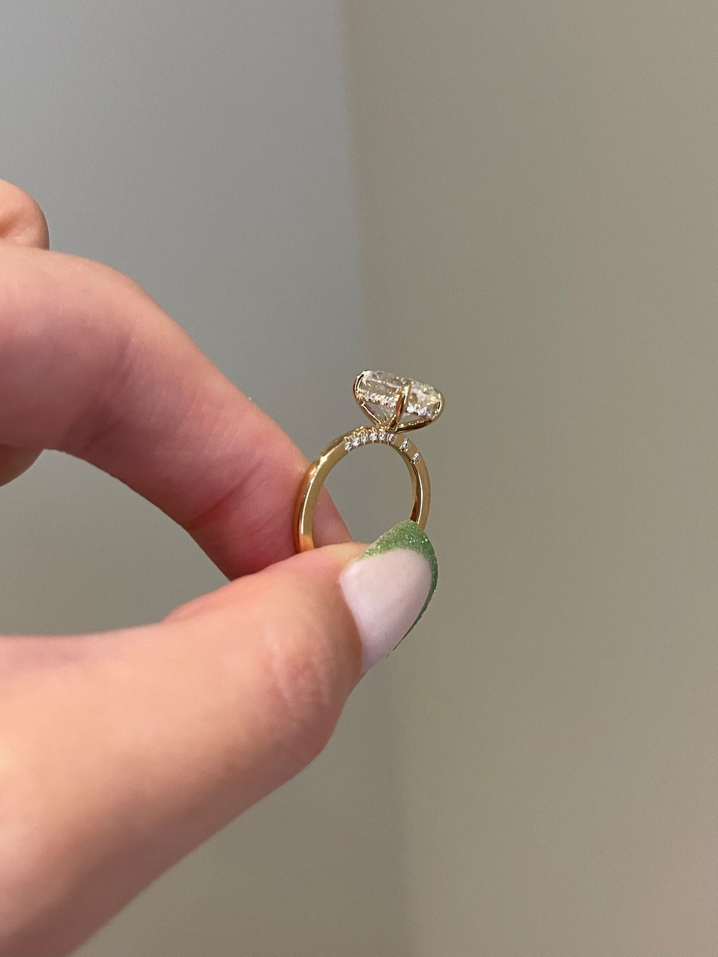Virginia- 2.75 CT Oval Hidden Halo Moissanite Ring