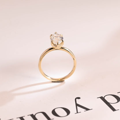 2.5 CT Marquise Cut Hidden Halo Moissanite Engagement Ring