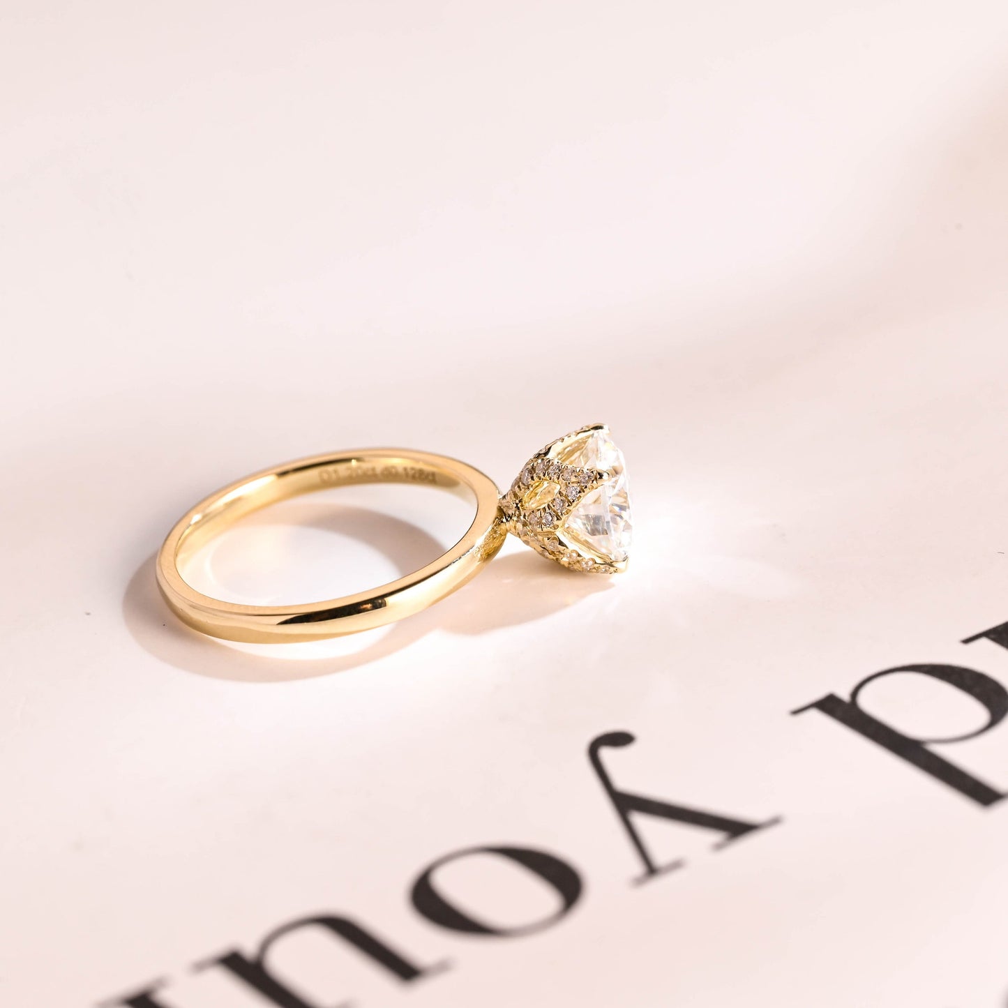 1.2 CT Round Cut Solitaire Moissanite Engagement Ring