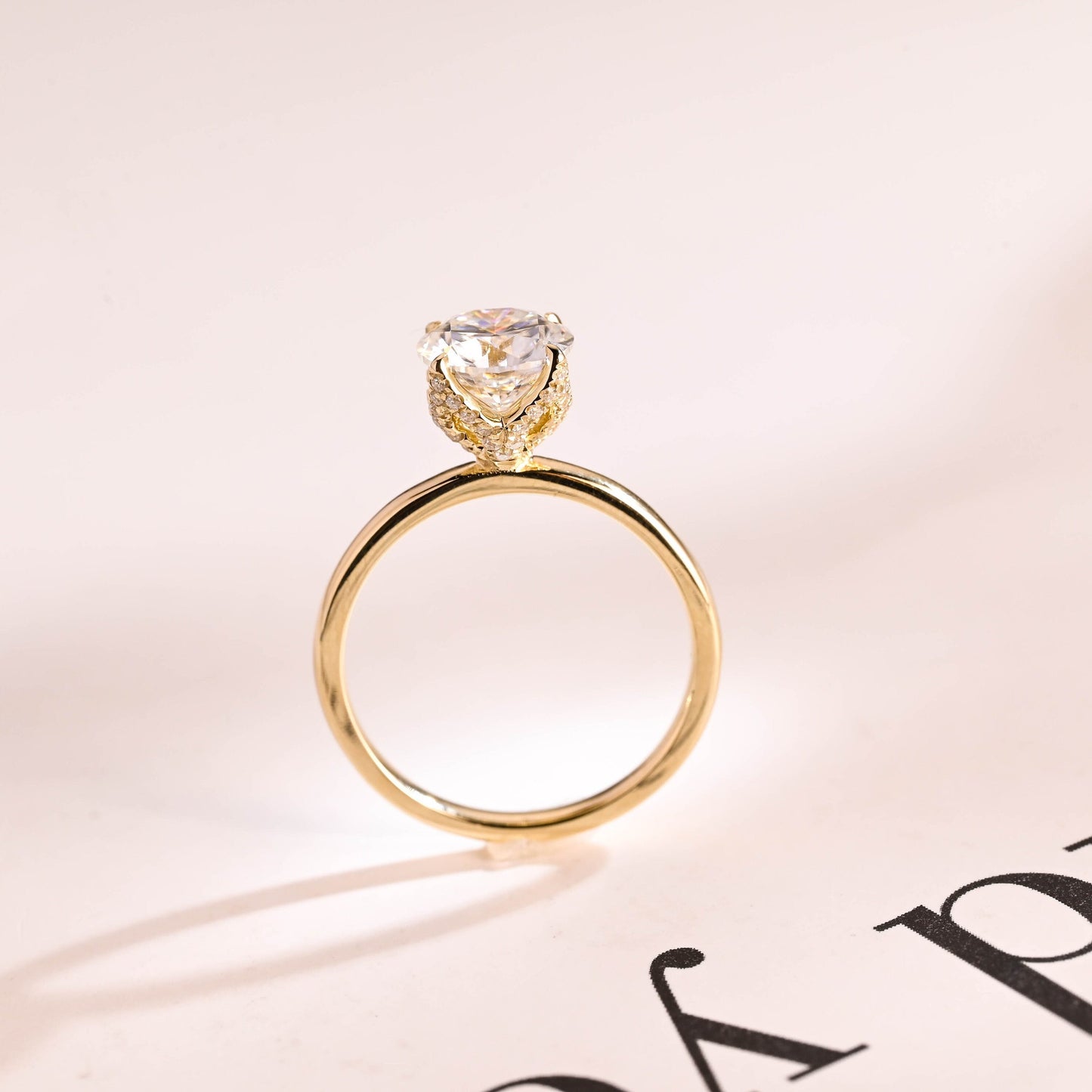 1.2 CT Round Cut Solitaire Moissanite Engagement Ring