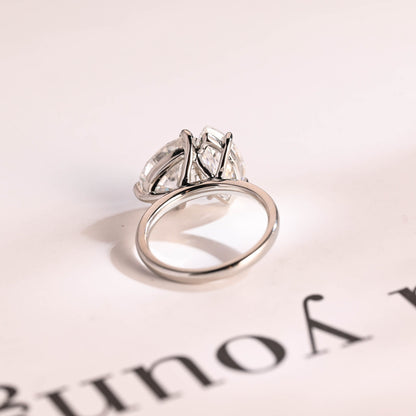 2.0 CT Marquise & Pear Cut Two Stone Moissanite Engagement Ring