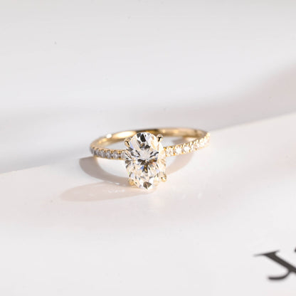 1.5 CT Marquise Cut Three Stone Moissanite Engagement Ring