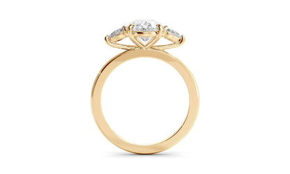 Eugene- 1.0 CT Oval Three Stone Style Moissanite Ring