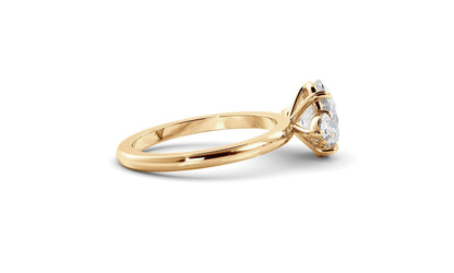 Eugene- 1.0 CT Oval Three Stone Style Moissanite Ring