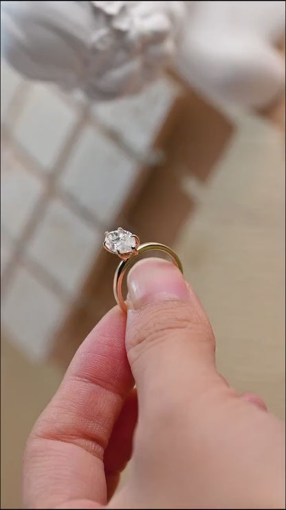2.5 CT Marquise Cut Hidden Halo Moissanite Engagement Ring